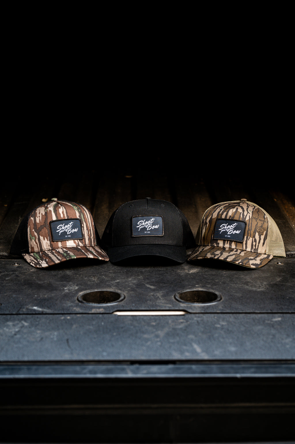 Black Patch Script Hat